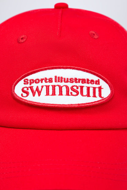 Logo Baseball Cap in Fiery Red