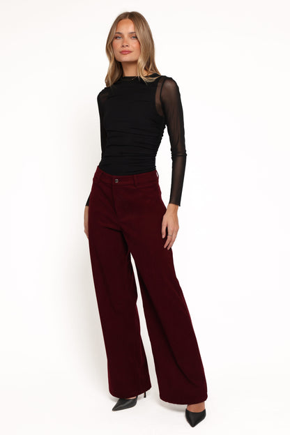 Barrett Corduroy Pant - Berry