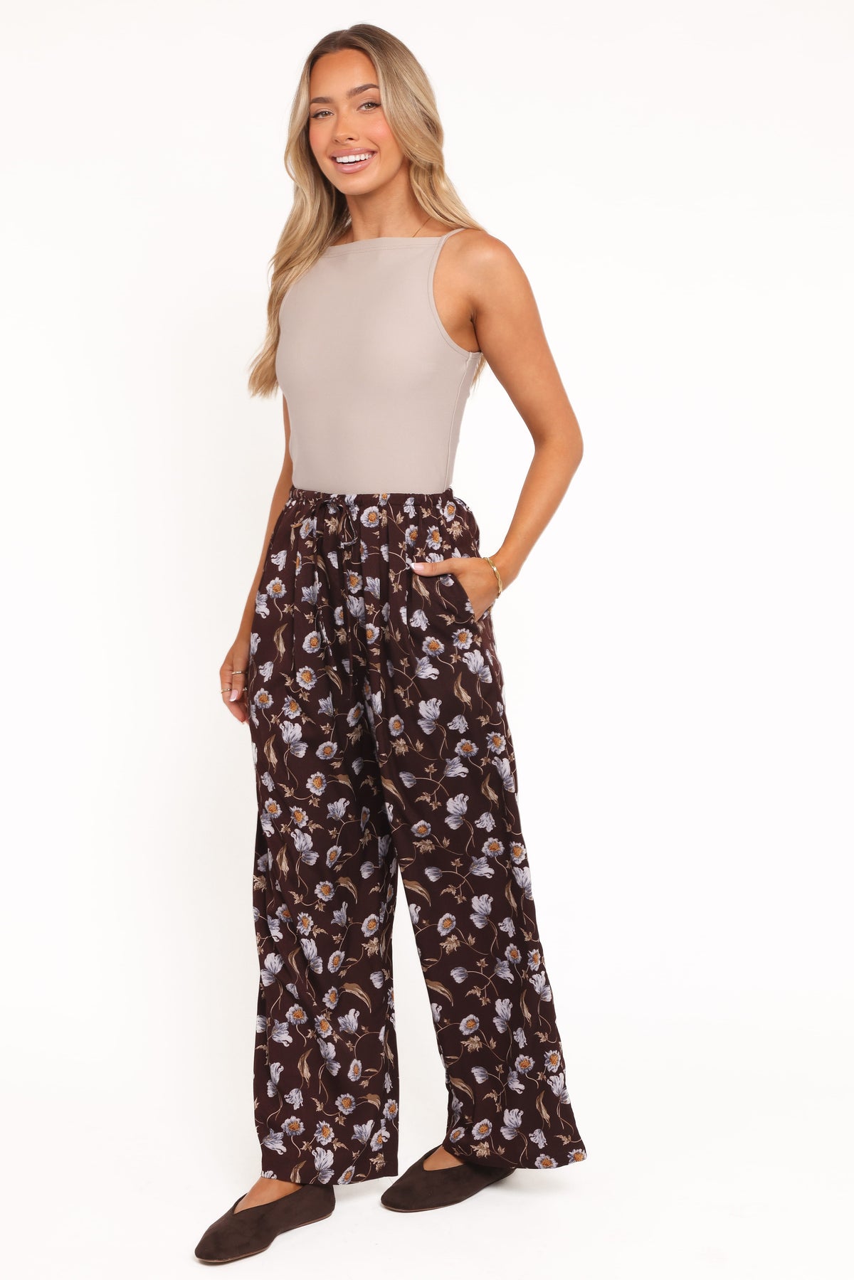 Calantha Wide Leg Pants - Fall Floral