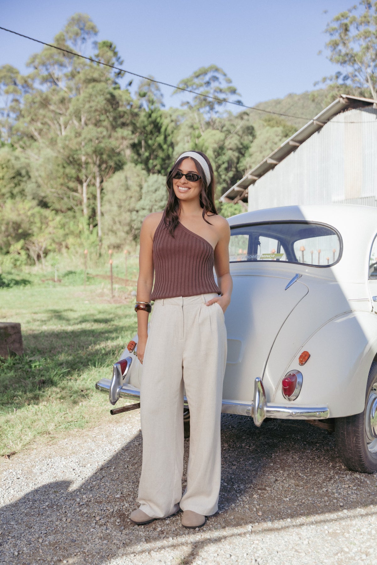 Dean Linen Pants - Beige