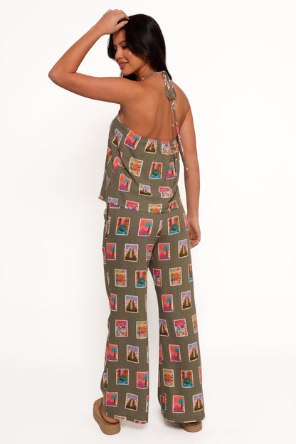 Hana Pants - Olive Print