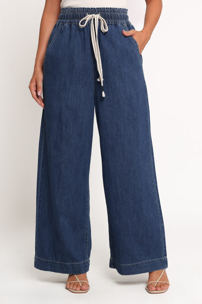 Jenni Wide Leg Pant - Denim