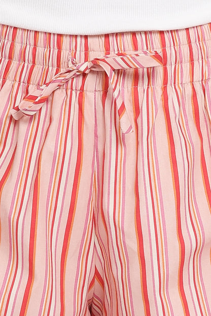 Mattina Shorts - Peach Stripe