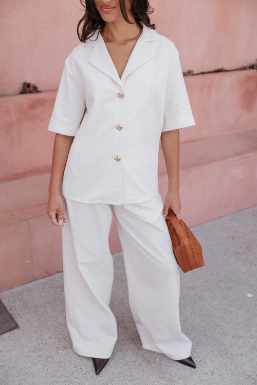 Odelia Denim Pant - Off White