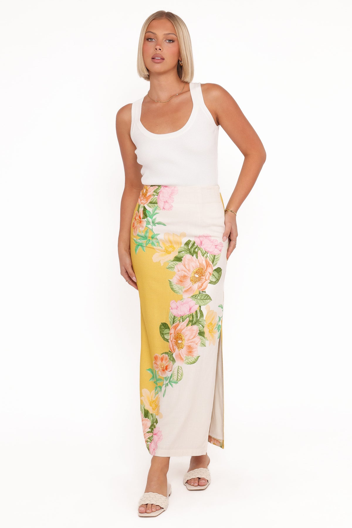 Peta Maxi Skirt - Yellow Poppy