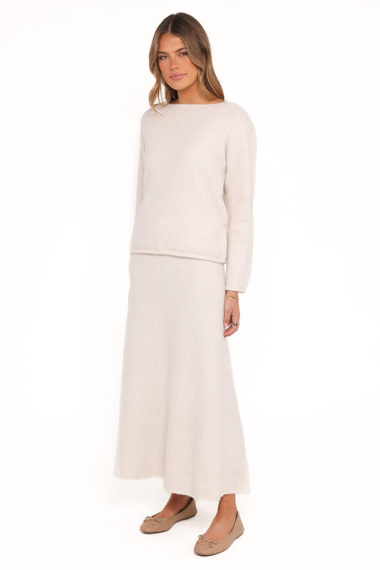 Willis Knitted Skirt - Cream