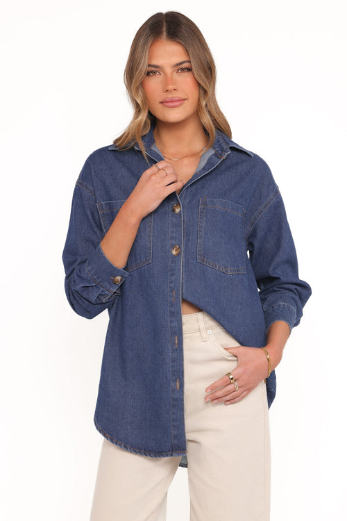 Anicia Denim Shirt - Dark