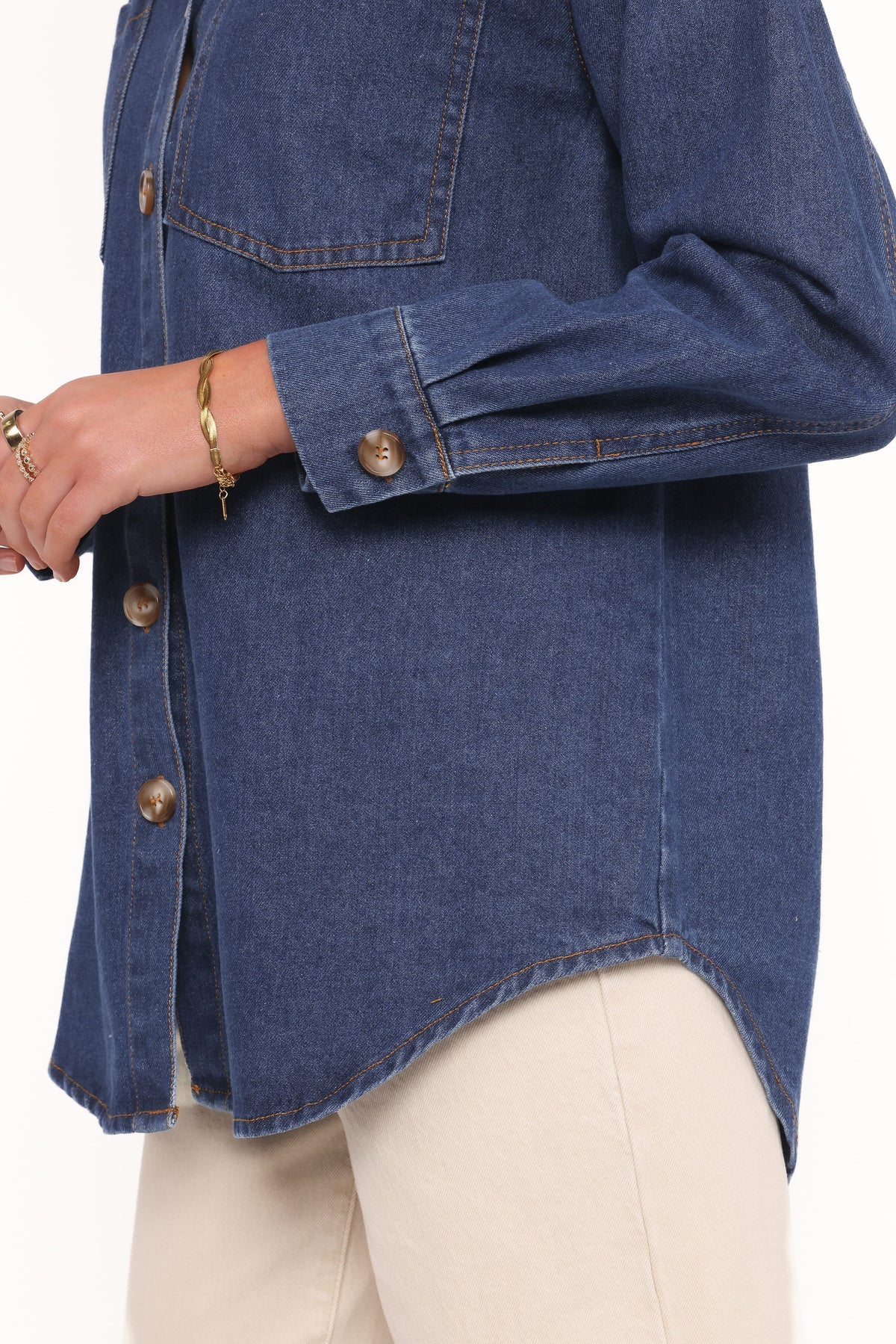 Anicia Denim Shirt - Dark