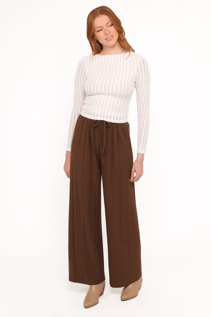 Bellatrix Textured Knit Top - Cream