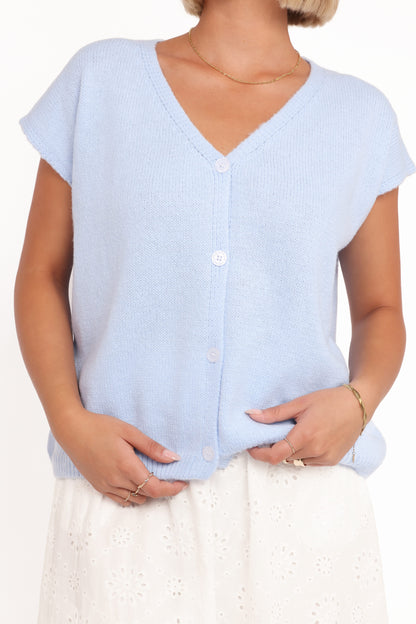 Mariana Knit Vest - Pale Blue