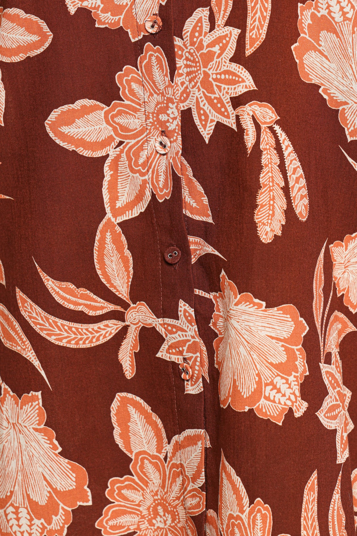 Samira Short Sleeve Shirt - Orange Floral