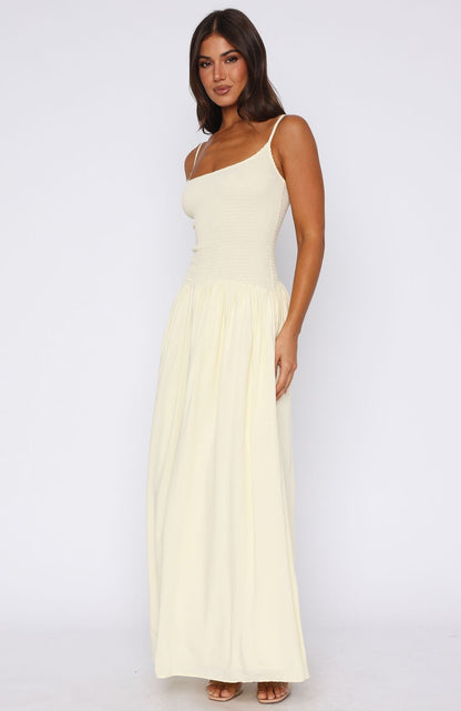 Too Many Questions Maxi Dress Lemon