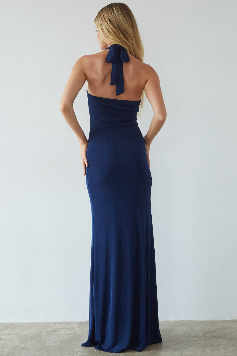 Ragen Keyhole Halter Maxi Dress