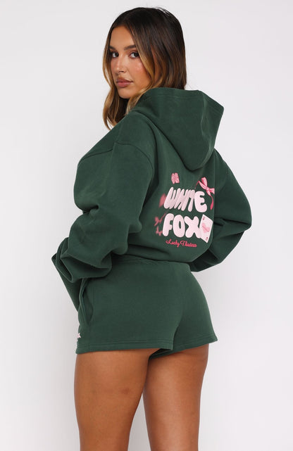 Lucky Thirteen Stephanie Oversized Hoodie Green