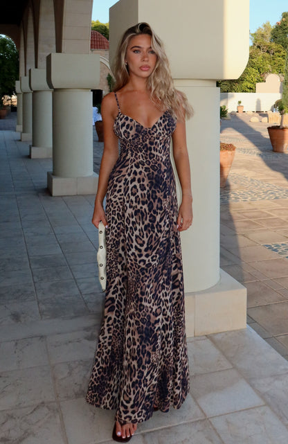 A Day In Nice Maxi Dress Leopard