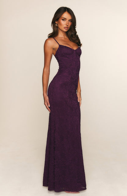 Blossom Belle Maxi Dress Plum