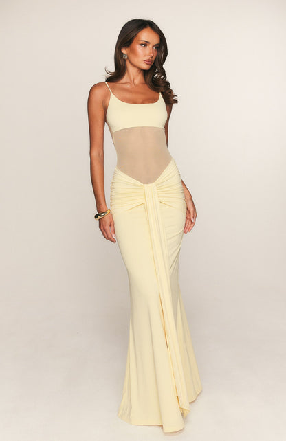 Confetti Skies Maxi Dress Lemon