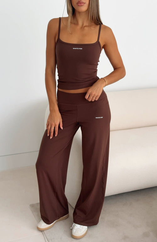 Core Strengths Wide Leg Pants Chocolate