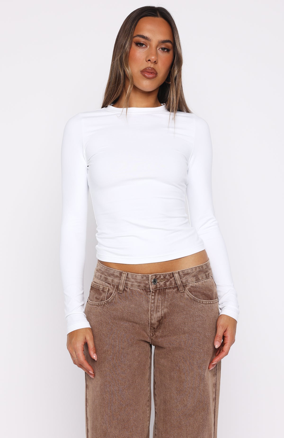 Lose You Long Sleeve Top White