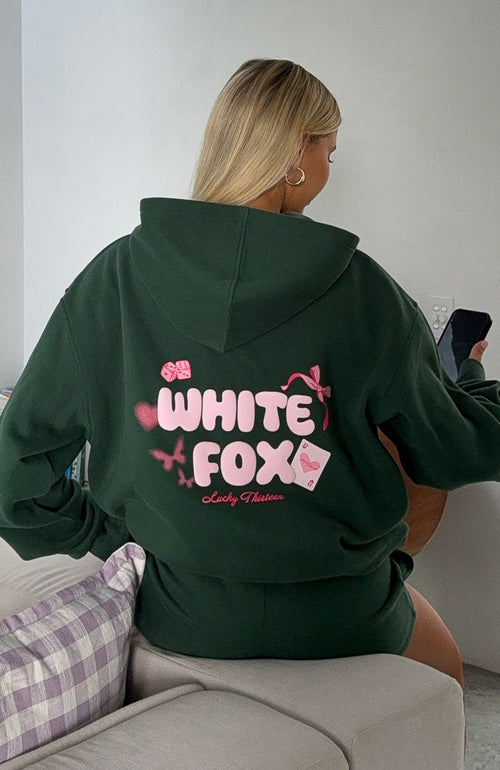 Lucky Thirteen Stephanie Oversized Hoodie Green