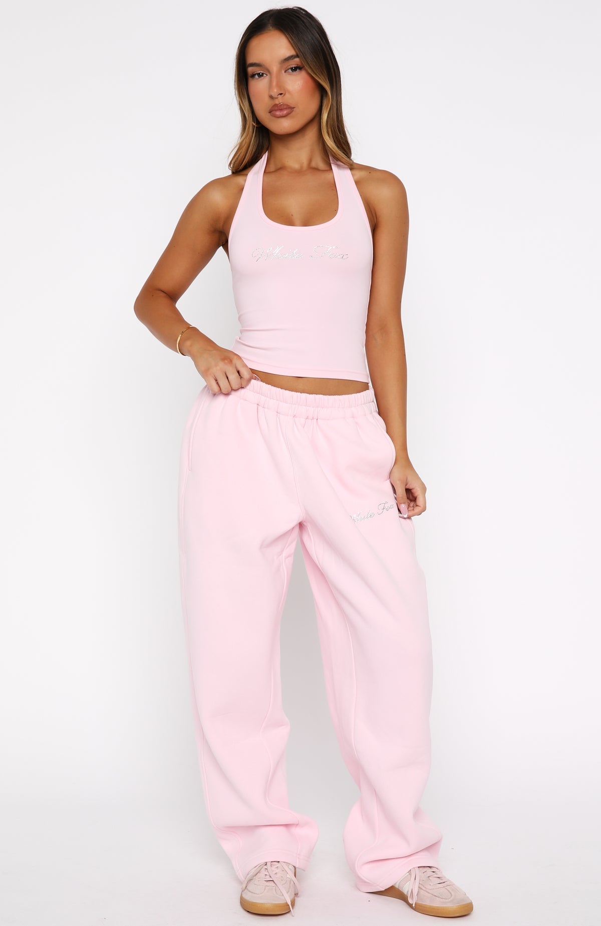 Make It Or Break It Barrel Leg Sweatpants Pink