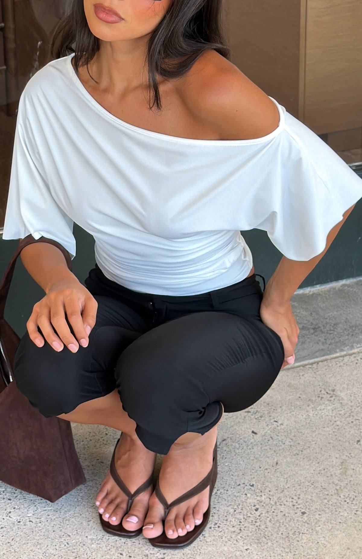 Marrakech Moments Cinched Waist Top White