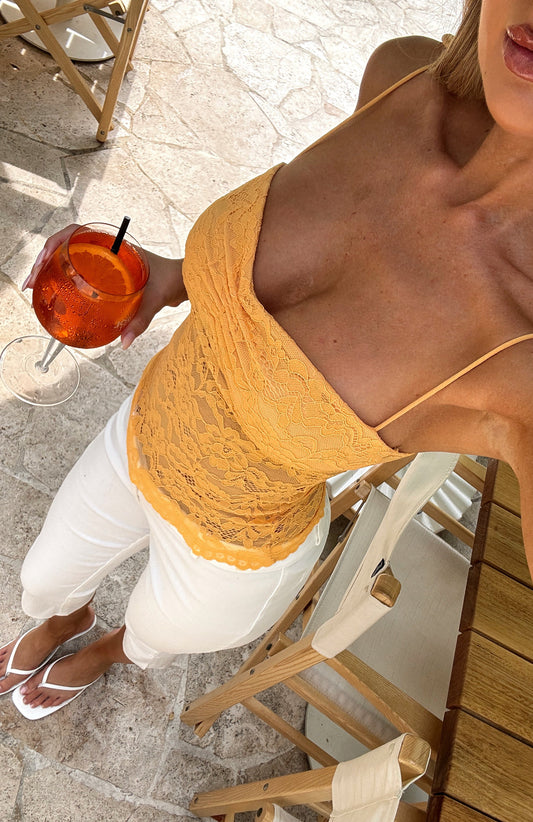 Soft Bloom Lace Top Mango