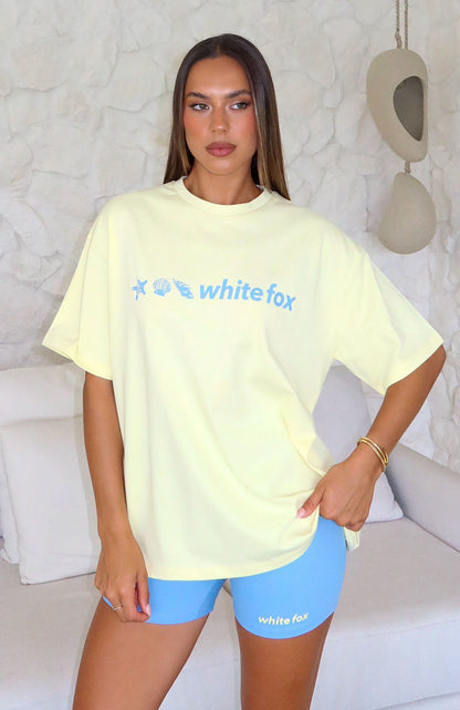 Tropic Rush Oversized Tee Lemon