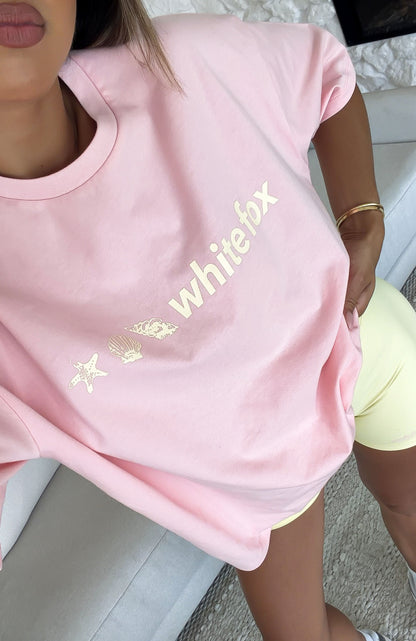 Tropic Rush Oversized Tee Pink