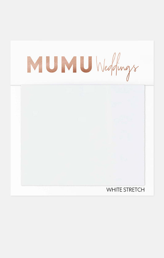 Bridesmaid Fabric Swatch ~ White Stretch